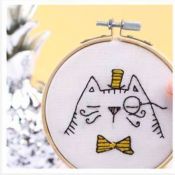 Kit broderie chat